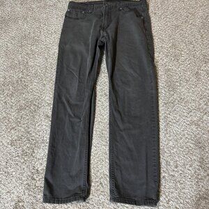 Levis 502 Jeans Mens 33x30 Gray Regular Taper Stretch Denim Pants Casual